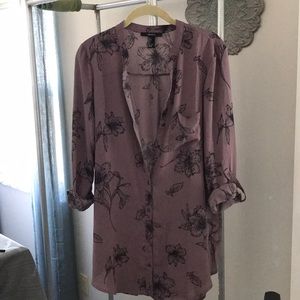 loose fit chiffon floral top